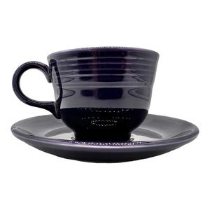 FIESTA 8 oz Tea Coffee Cup Saucer Plum Purple Fiestaware